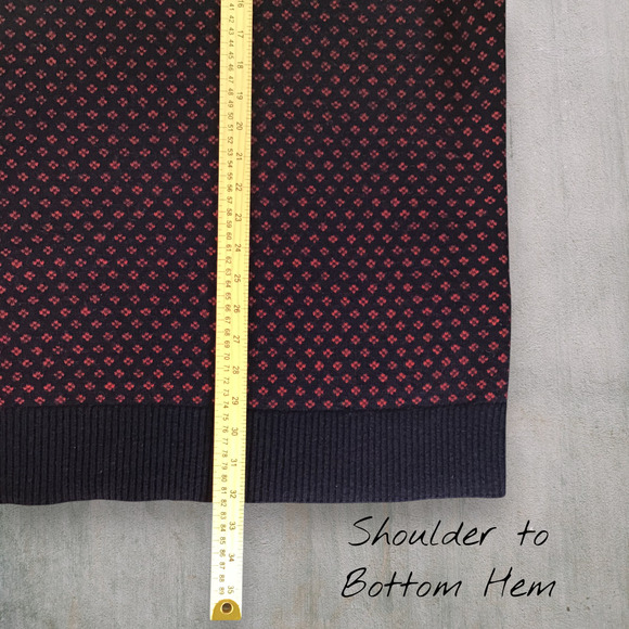 BROOKS BROTHERS Mens 2XLT Blue Red Nordic Fair Isle Merino Wool L/S Crew Sweater - Picture 8 of 8